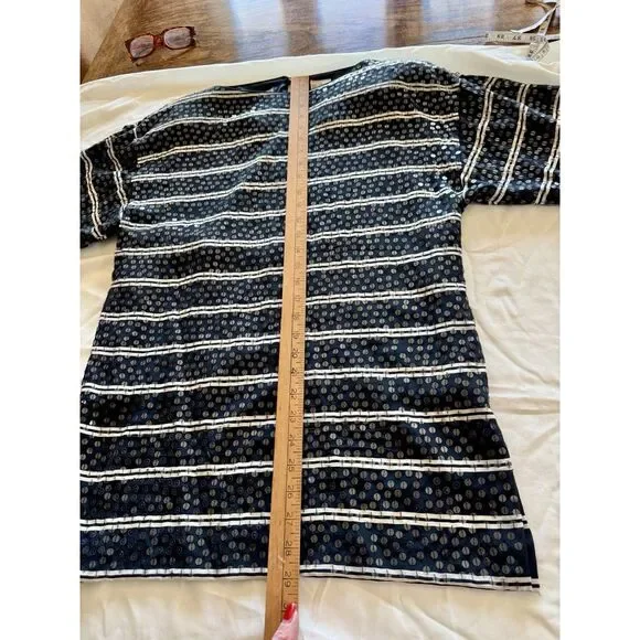 VTG‎ Womens Liz Claiborne Black & White Sequin Sheath 100% Silk Dress Lined Sz.4 - Picture 8 of 11